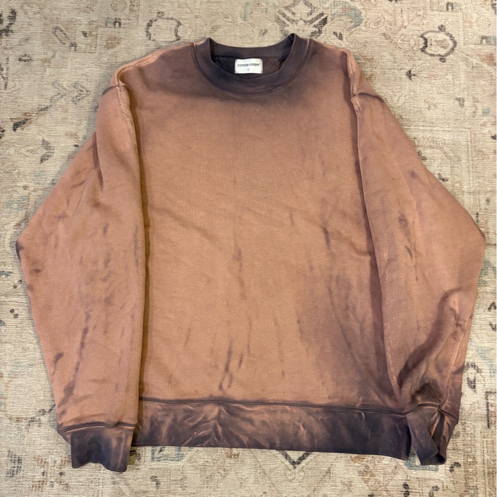 Cotton Citizen Eggplant tie-dye Crew Neck Top